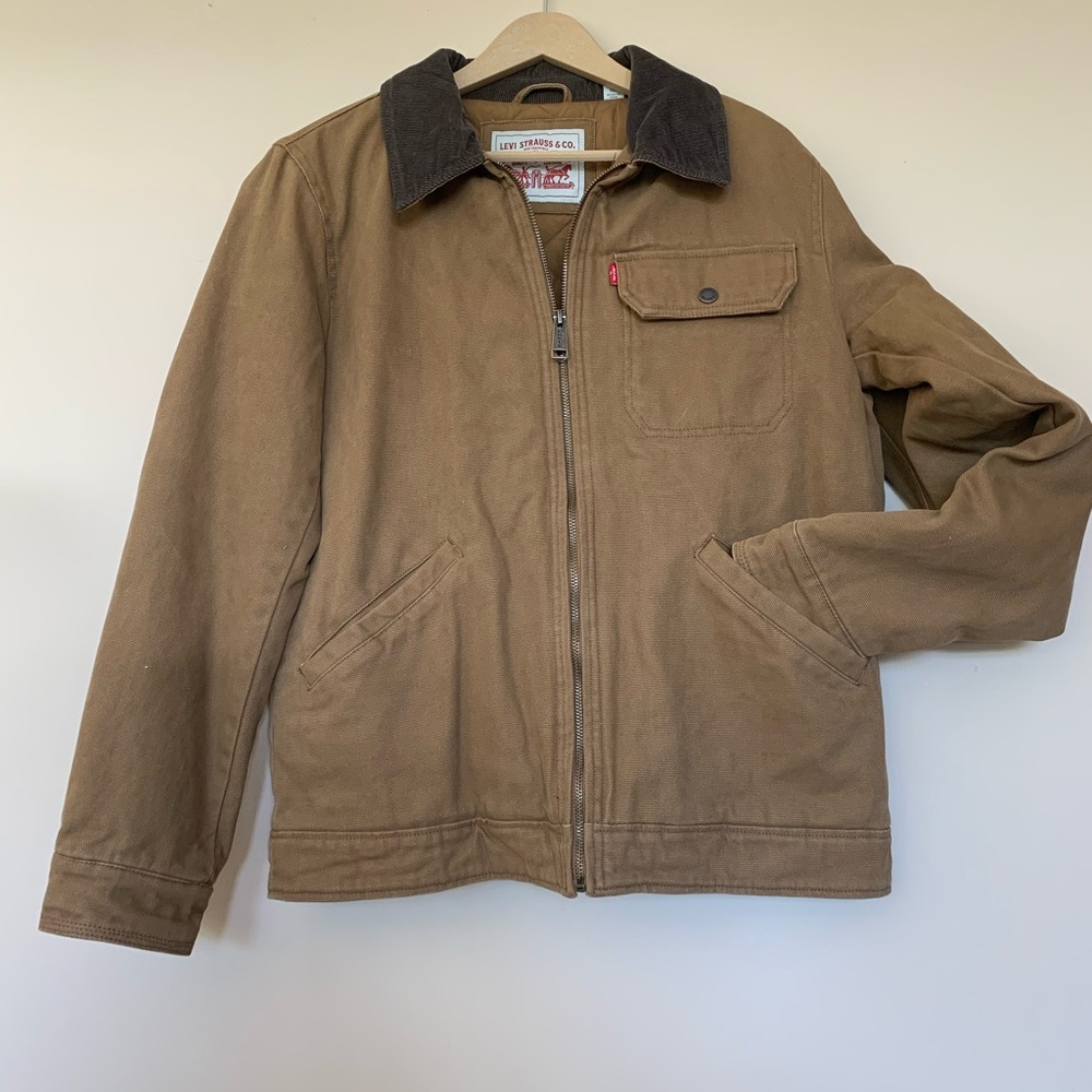 Levi's Men's Canvas Jacket w/ Corduroy Collar